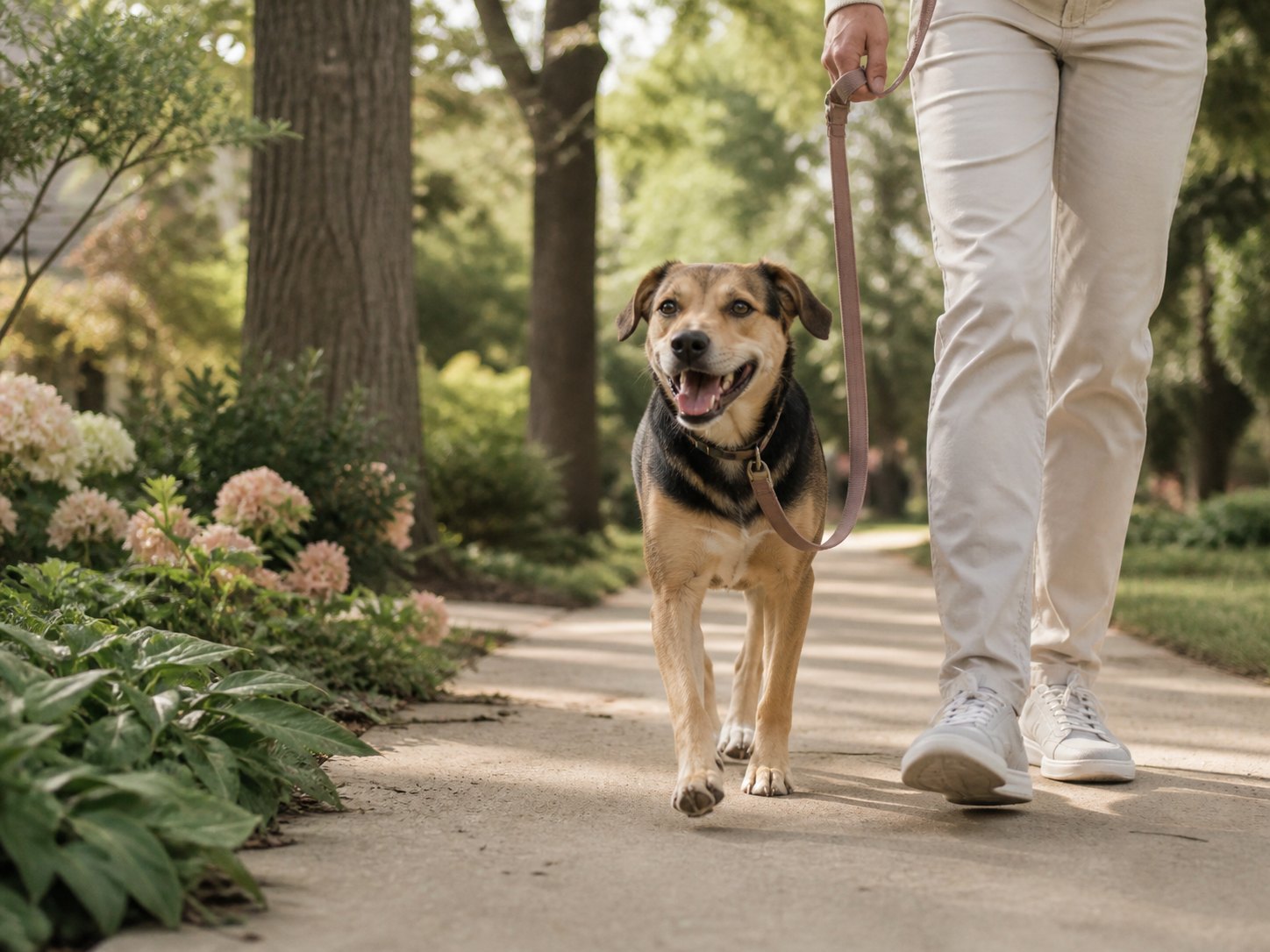 Dog enjoying routine-centered private pet care in West Michigan